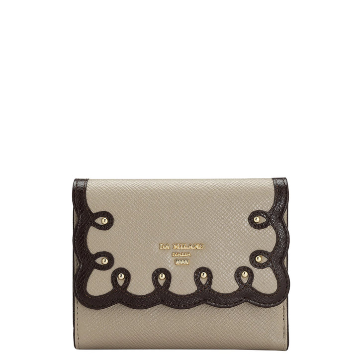 Franzy Leather Ladies Wallet - Chalk