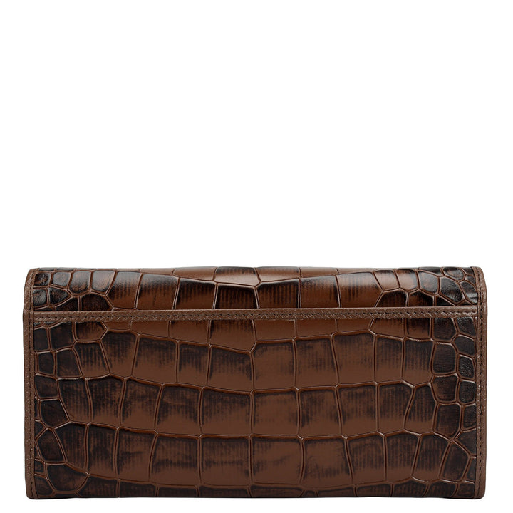 Croco Leather Ladies Wallet - Date
