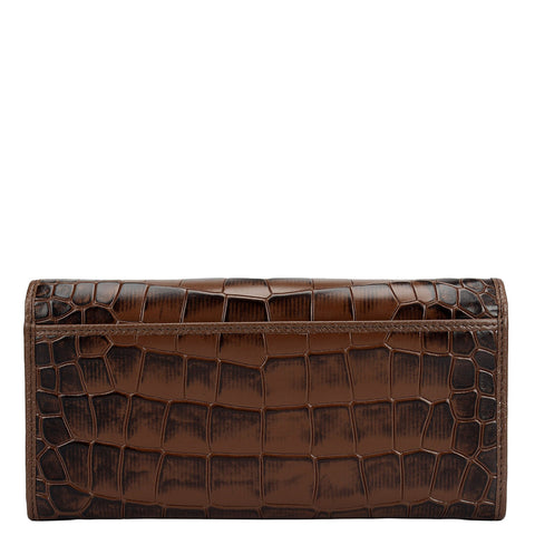 Croco Leather Ladies Wallet - Date