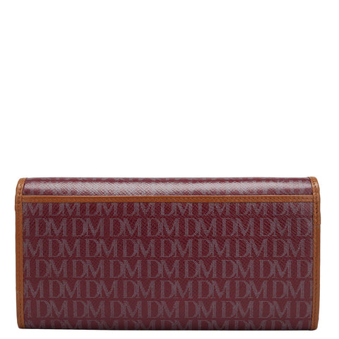 Monogram Leather Ladies Wallet - Blood Stone