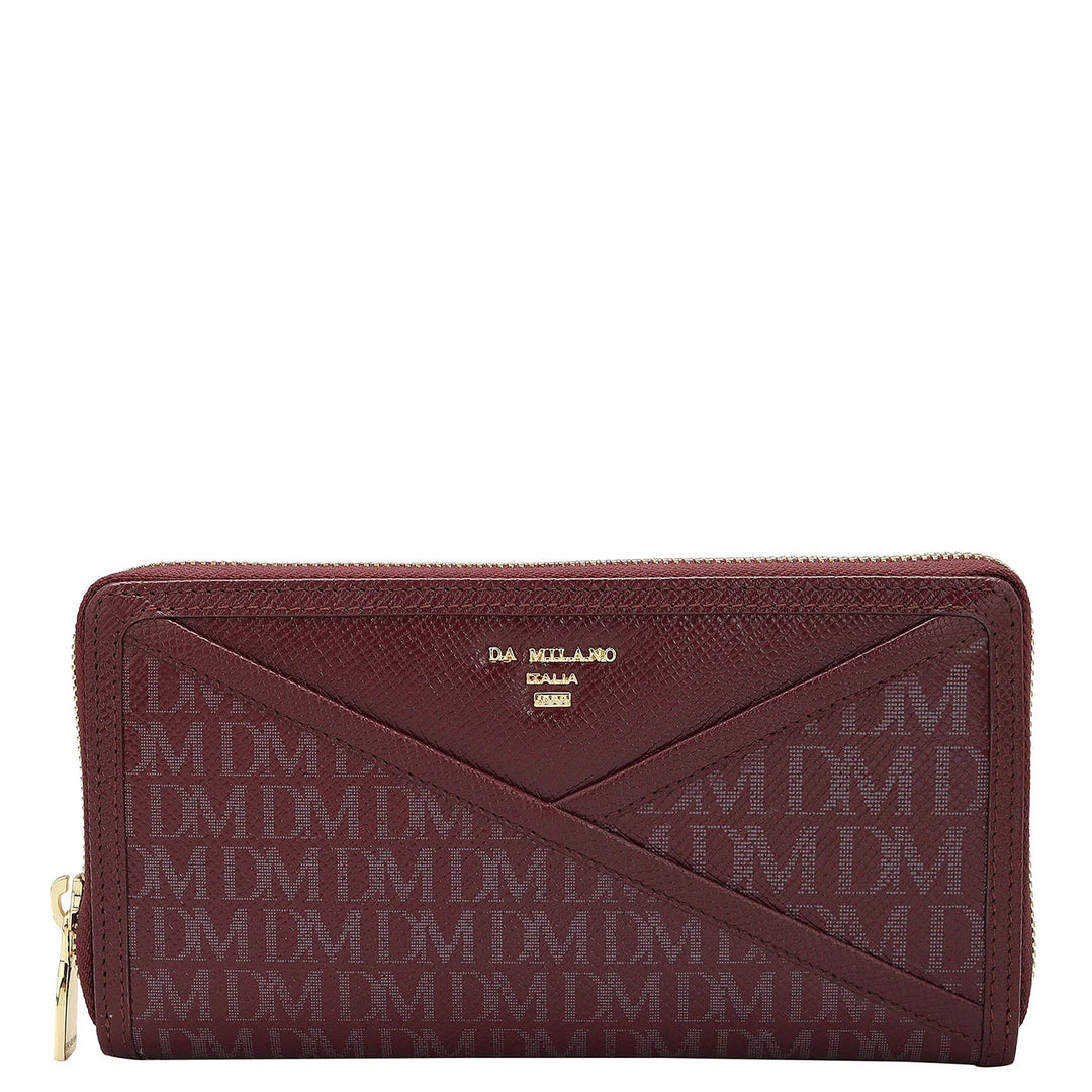 Monogram Franzy Leather Ladies Wallet - Blood Stone