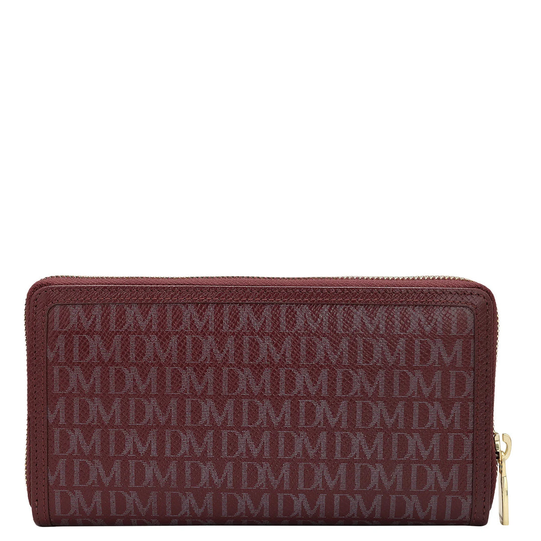 Monogram Franzy Leather Ladies Wallet - Blood Stone