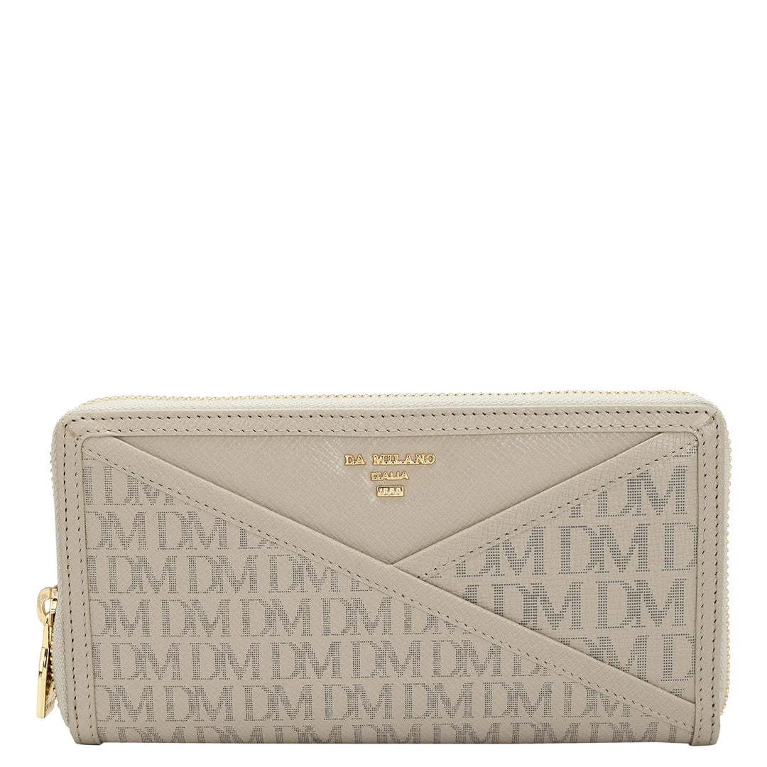 Monogram Franzy Leather Ladies Wallet - Chalk