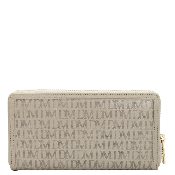 Monogram Franzy Leather Ladies Wallet - Chalk