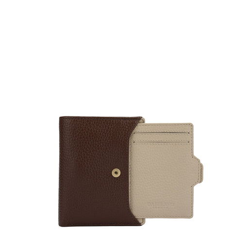 Wax Leather Ladies Wallet - Espresso