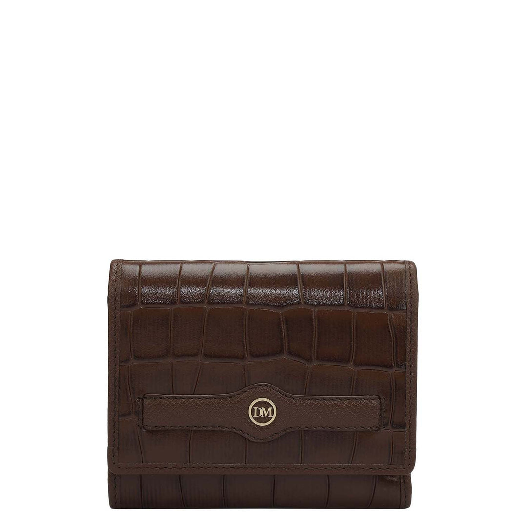 Croco Leather Ladies Wallet - Date