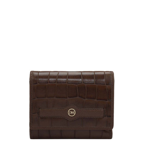 Croco Leather Ladies Wallet - Date