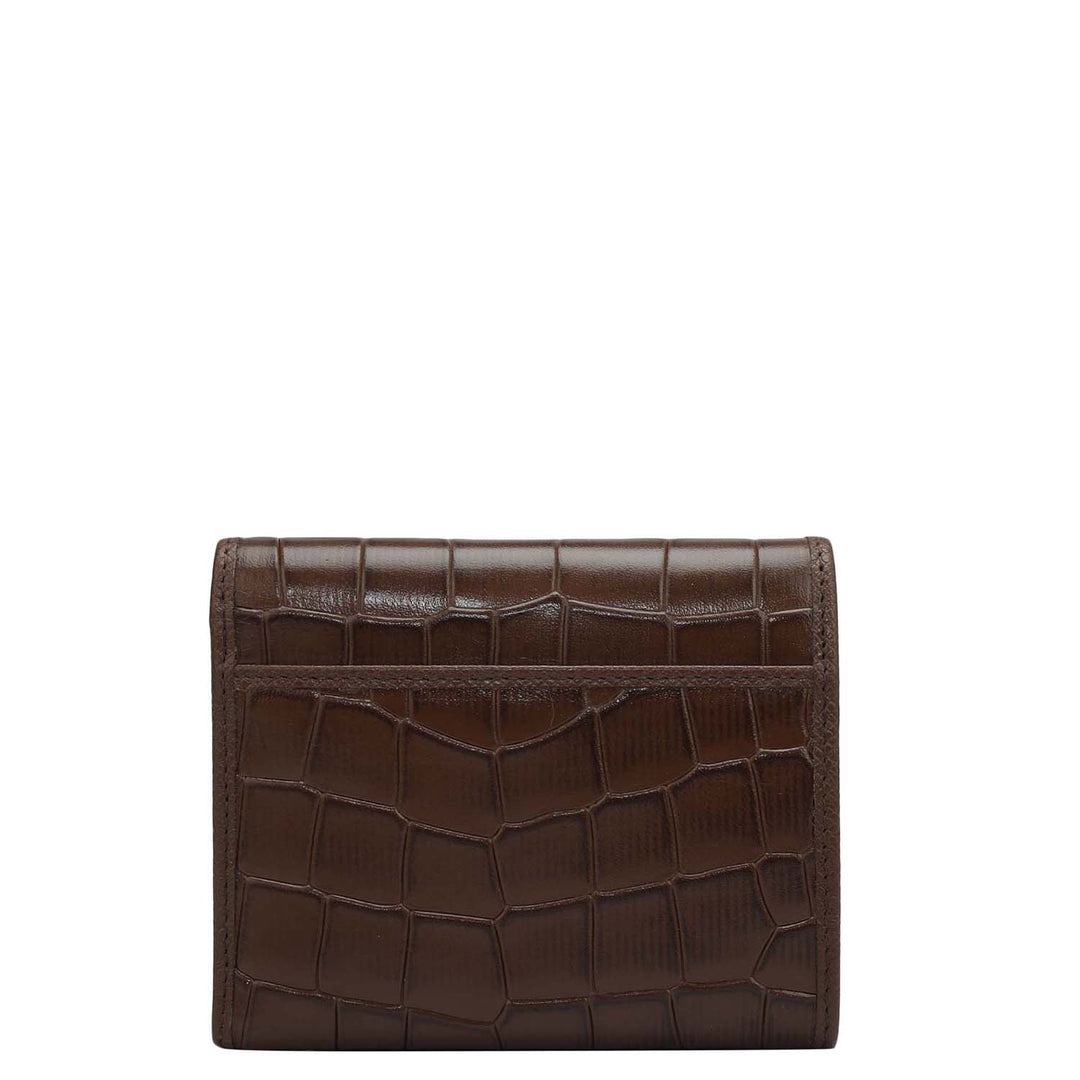 Croco Leather Ladies Wallet - Date