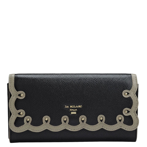 Franzy Leather Ladies Wallet - Black