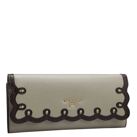 Franzy Leather Ladies Wallet - Chalk