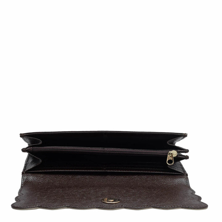 Franzy Leather Ladies Wallet - Chocolate