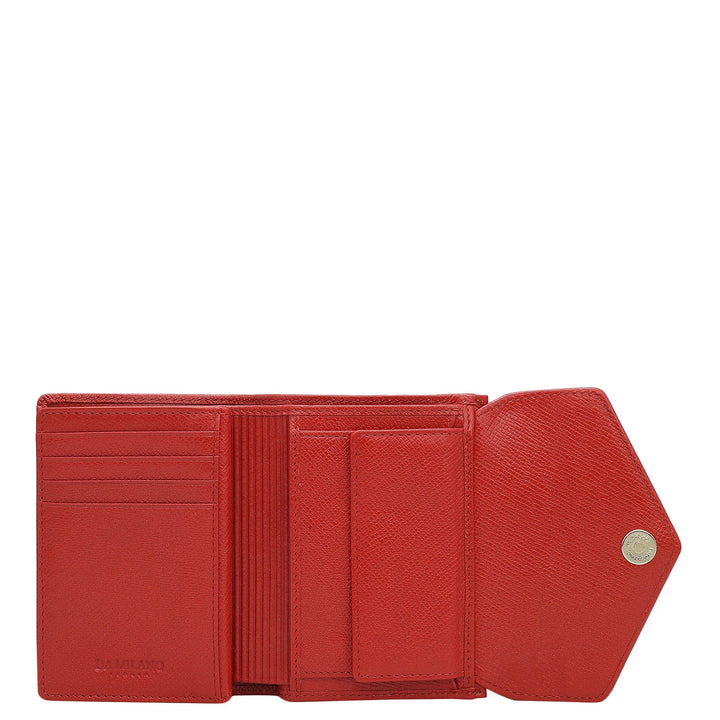 Croco Leather Ladies Wallet - Red