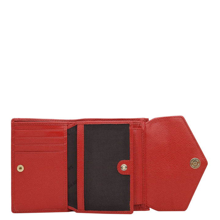 Croco Leather Ladies Wallet - Red