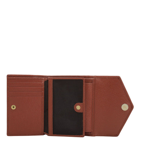 Croco Leather Women Wallet - Brick