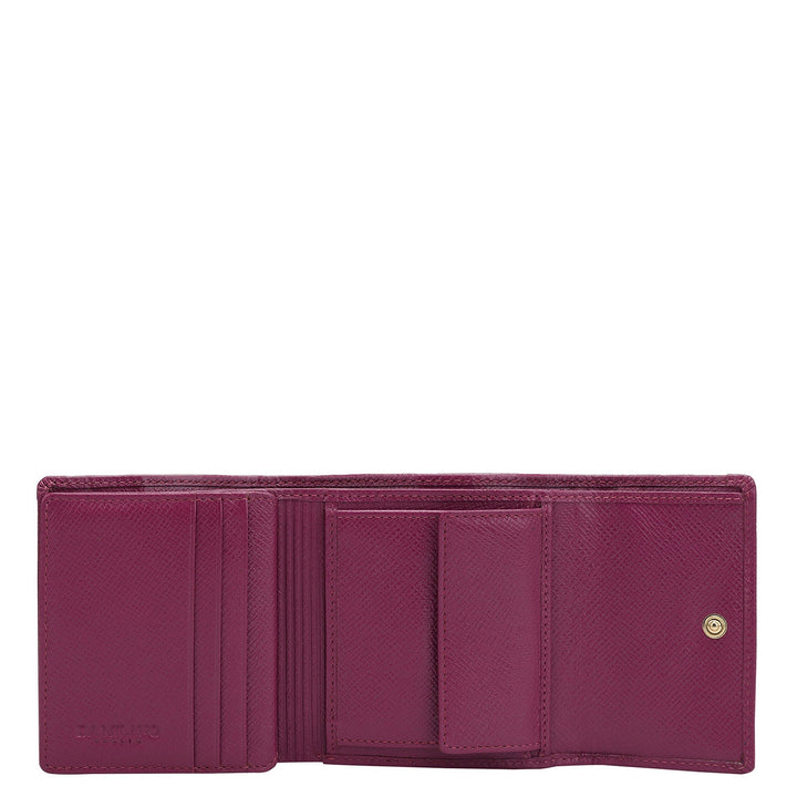 Croco Leather Ladies Wallet - Orchid