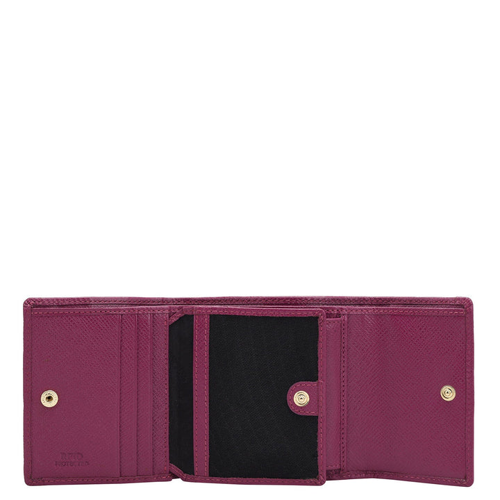 Croco Leather Ladies Wallet - Orchid