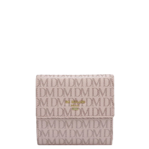 Monogram Leather Ladies Wallet - Blush