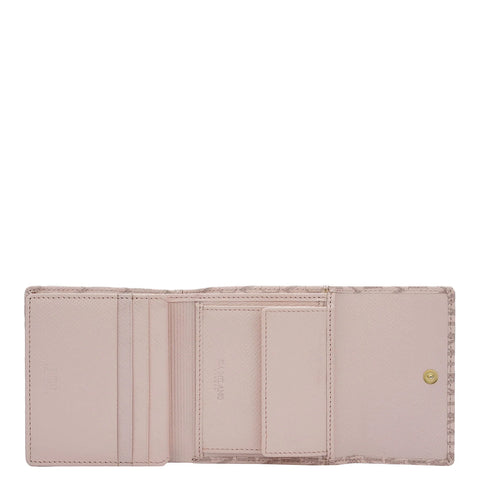 Monogram Leather Ladies Wallet - Blush