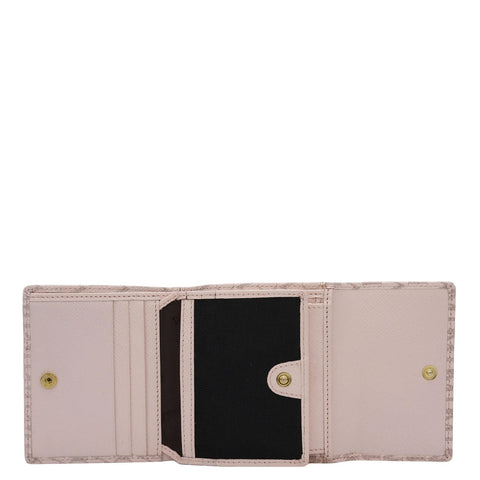 Monogram Leather Ladies Wallet - Blush