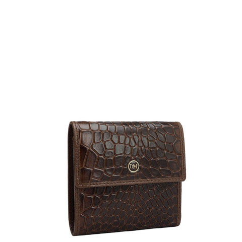 Croco Leather Ladies Wallet - Date