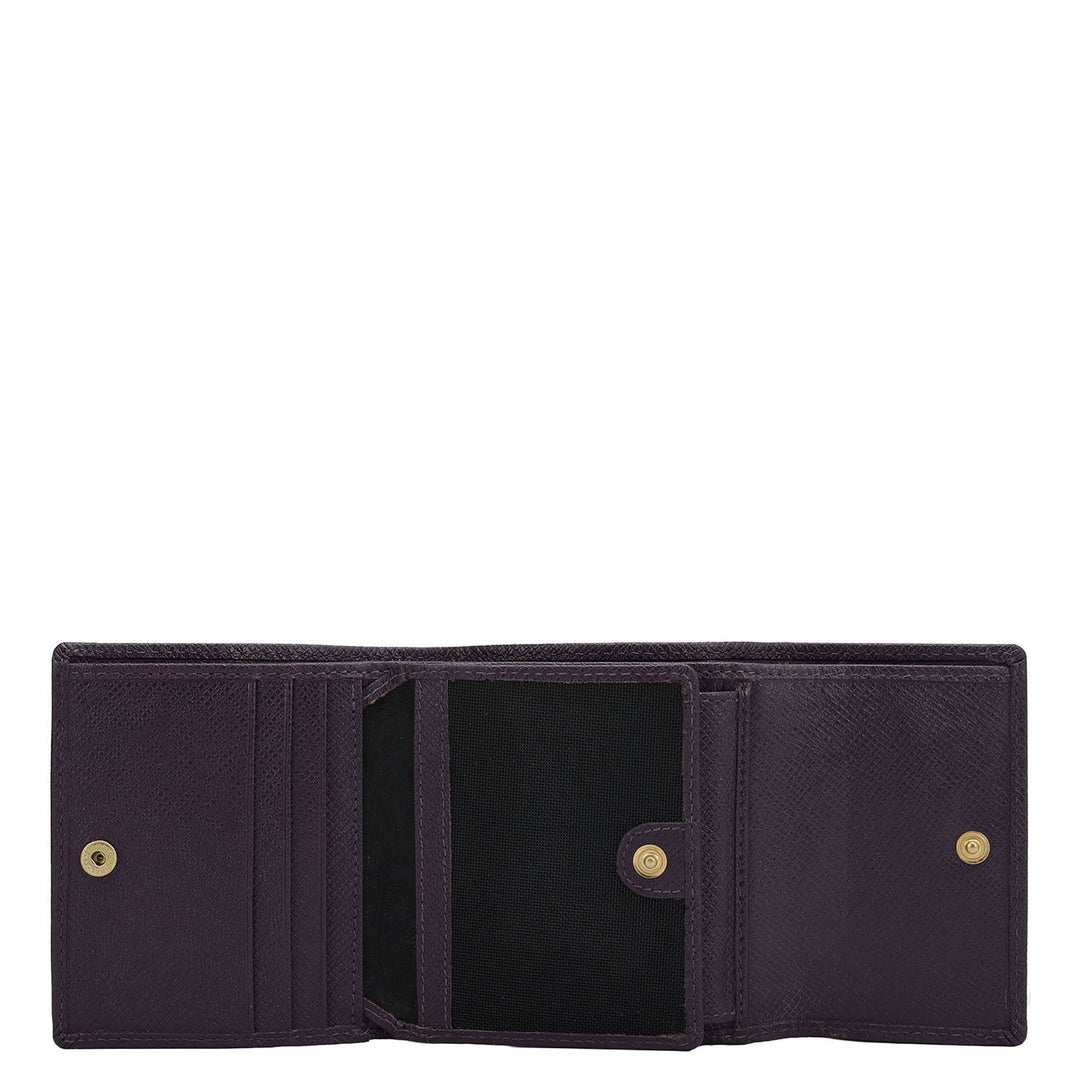 Croco Leather Ladies Wallet - Grapevine