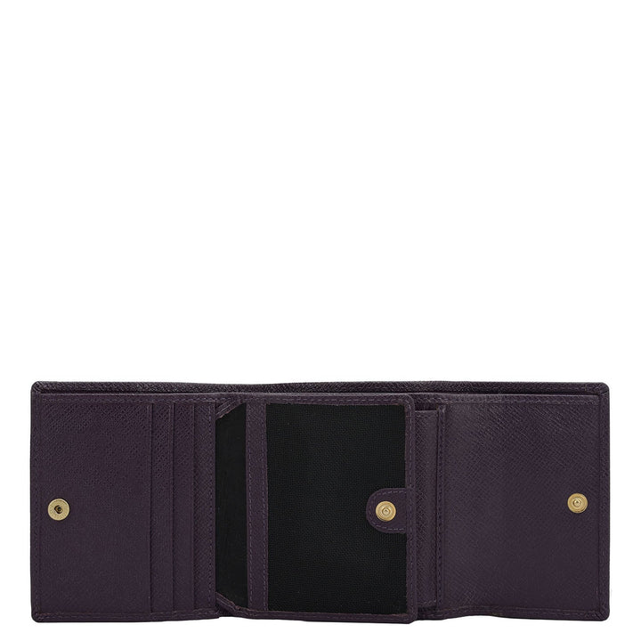 Croco Leather Ladies Wallet - Grapevine