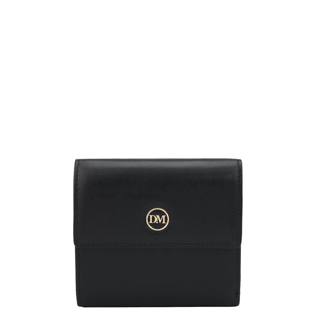 Plain Leather Ladies Wallet - Black