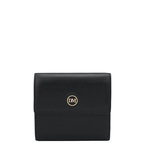 Plain Leather Ladies Wallet - Black