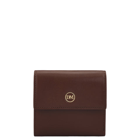 Plain Leather Ladies Wallet - Brown