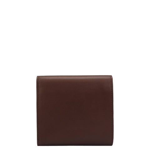 Plain Leather Ladies Wallet - Brown