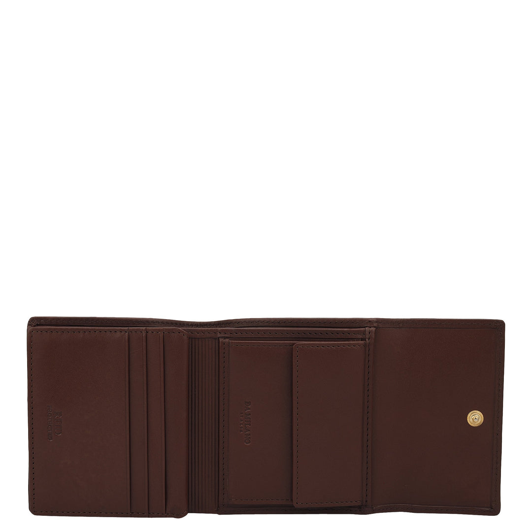 Plain Leather Ladies Wallet - Brown