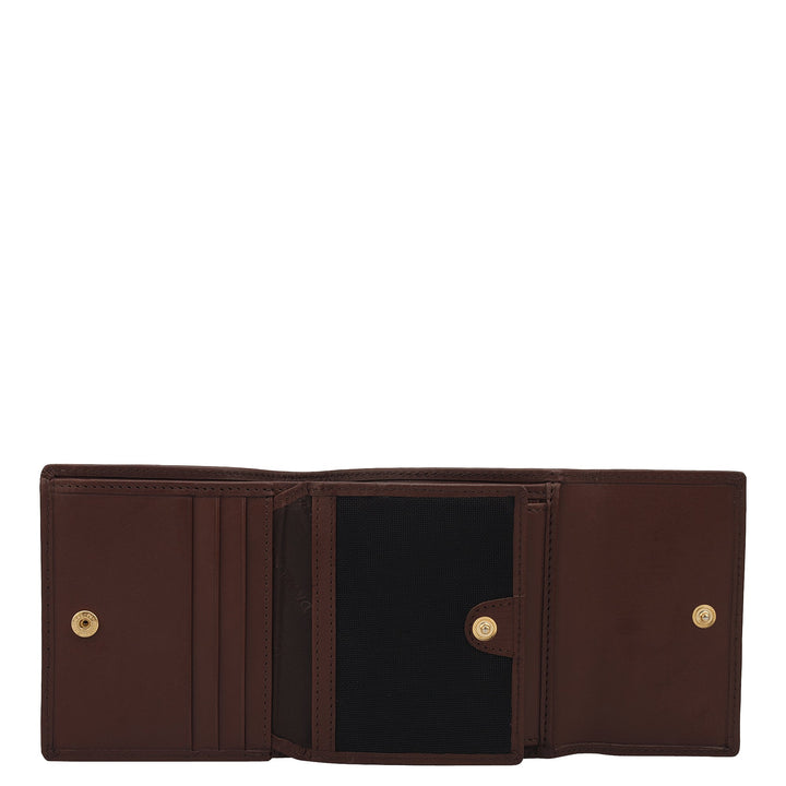 Plain Leather Ladies Wallet - Brown