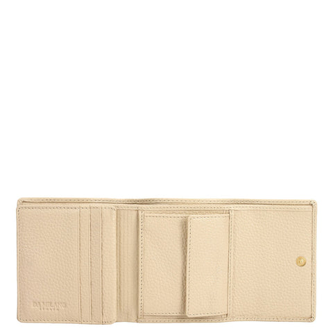 Wax Leather Ladies Wallet - Dove