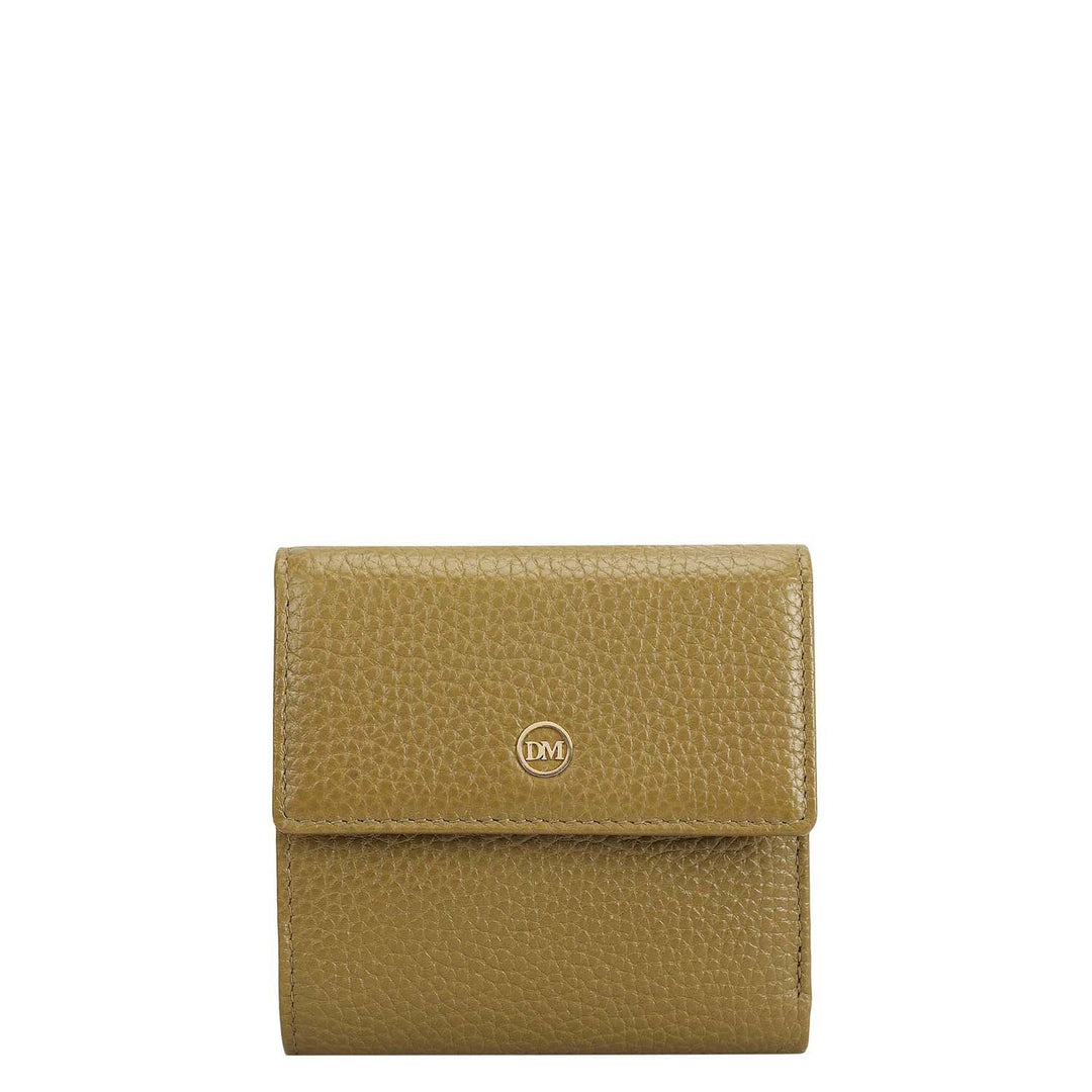Wax Leather Ladies Wallet - Lime