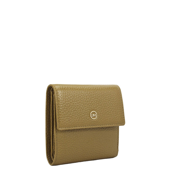Wax Leather Ladies Wallet - Lime