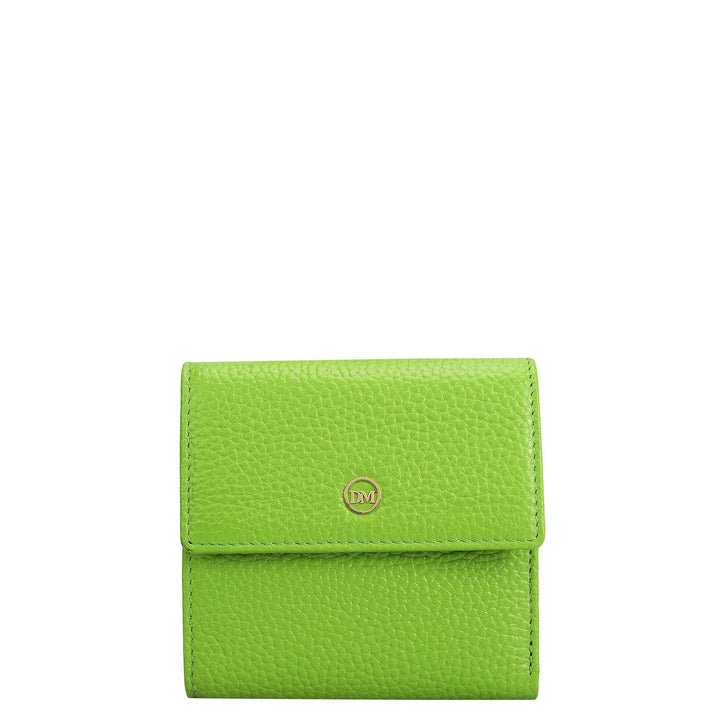 Wax Leather Ladies Wallet - Slime