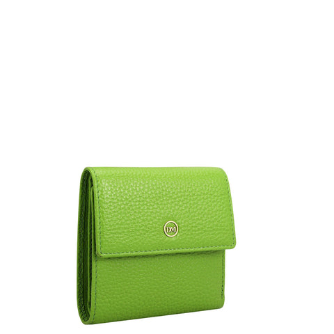 Wax Leather Ladies Wallet - Slime