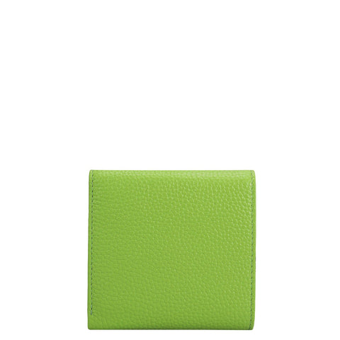 Wax Leather Ladies Wallet - Slime