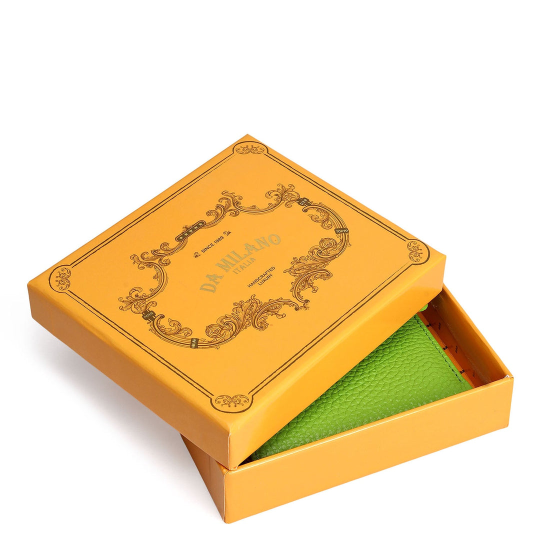 Wax Leather Ladies Wallet - Slime
