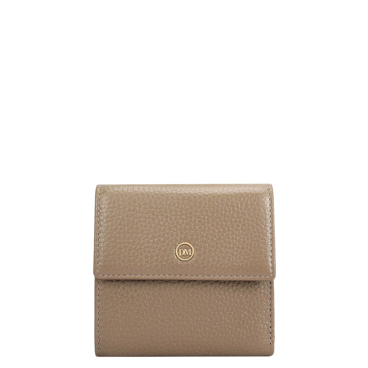 Wax Leather Ladies Wallet - Smoke Grey