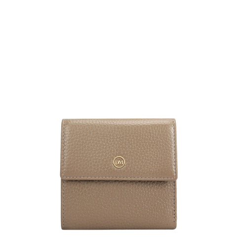 Wax Leather Ladies Wallet - Smoke Grey