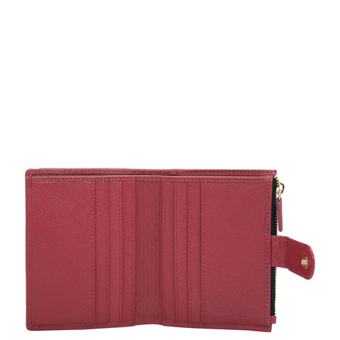 Croco Leather Ladies Wallet - Plumberry