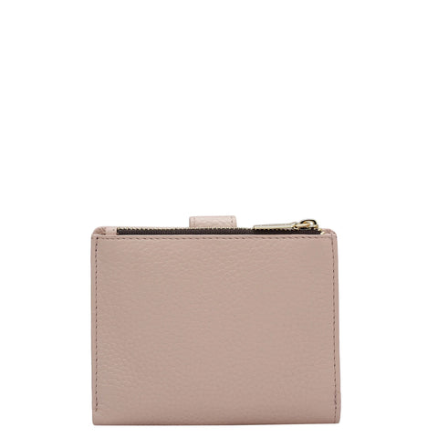 Wax Leather Ladies Wallet - Baby Pink