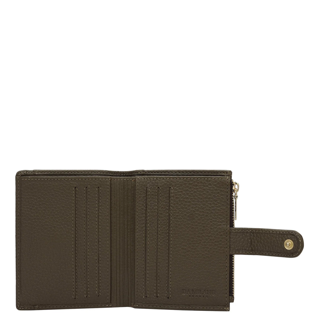 Wax Leather Ladies Wallet - Moss