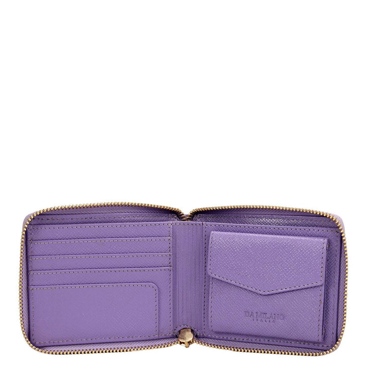 Croco Leather Ladies Wallet - Purple Haze