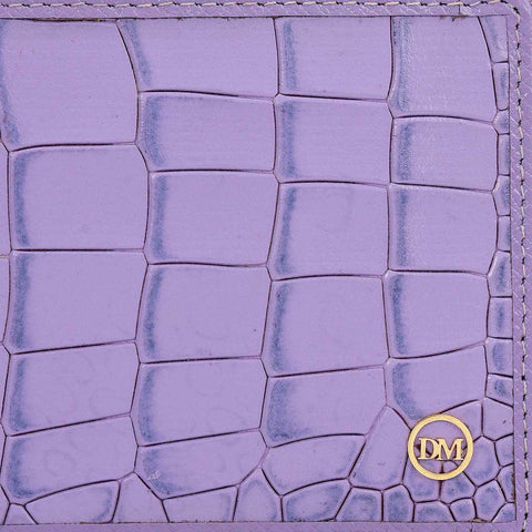 Croco Leather Ladies Wallet - Purple Haze