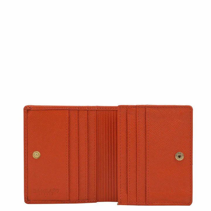 Croco Leather Ladies Wallet - Pumpkin