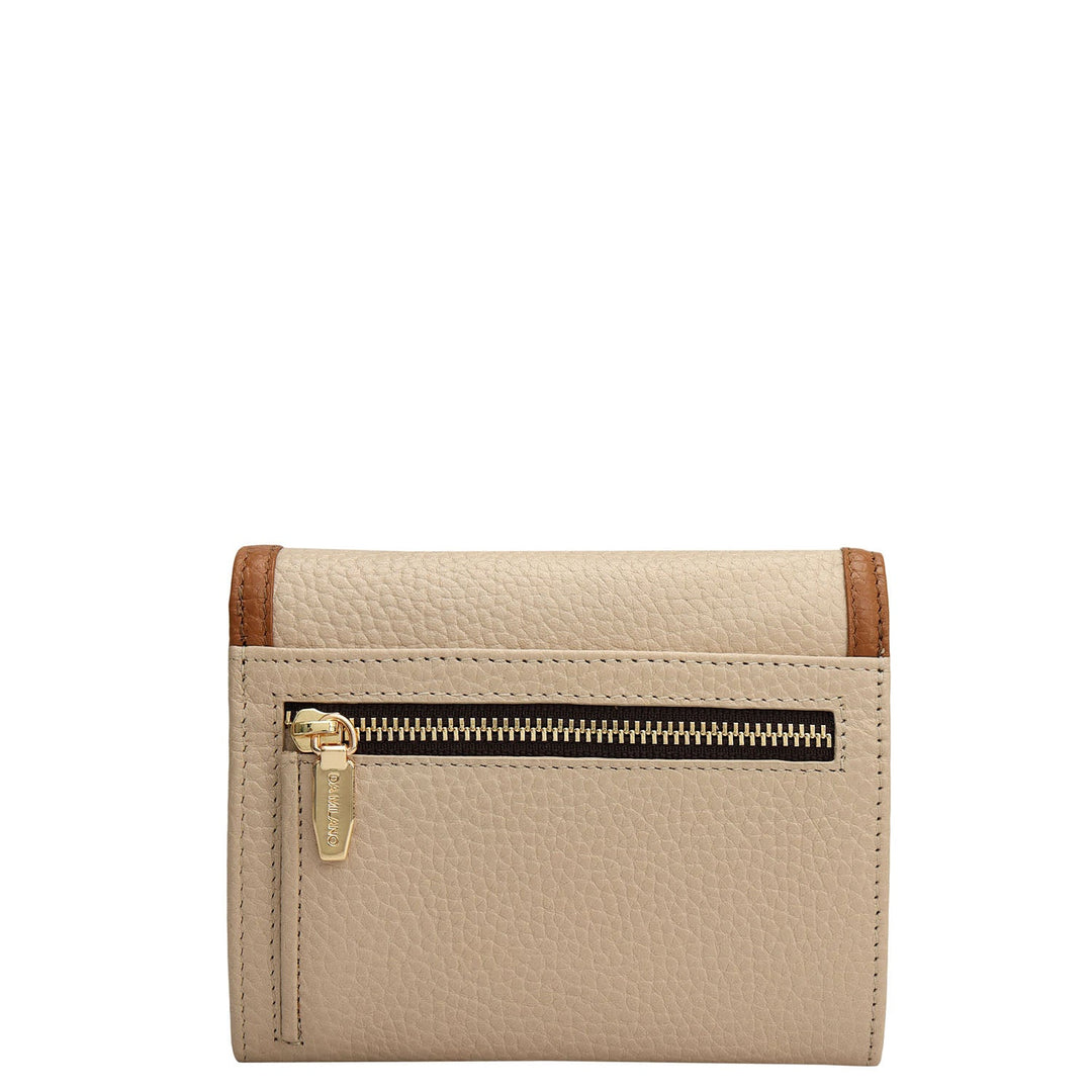 Wax Leather Ladies Wallet - Dove