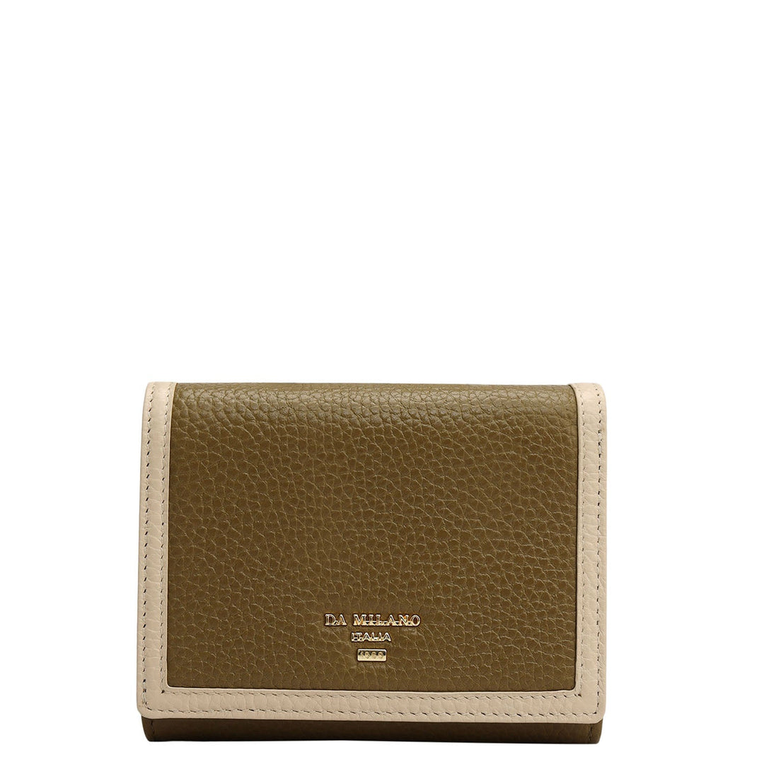 Wax Leather Ladies Wallet - Lime