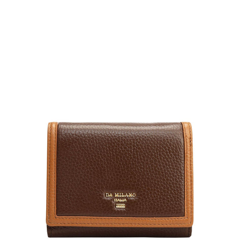 Wax Leather Ladies Wallet - Mocha
